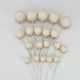 Tortendeko Kugeln | Mini Bälle Tortendeko Ballon | Kuchen Ball Topper | Deko Schaum Ball | Bälle Cake Topper 20 stück Beige - KN272 - Mytortenland