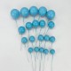 Tortendeko Kugeln | Mini Bälle Tortendeko Ballon | Kuchen Ball Topper | Deko Schaum Ball | Bälle Cake Topper 20 stück Blau - KN272 - Mytortenland