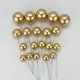 Tortendeko Kugeln | Mini Bälle Tortendeko Ballon | Kuchen Ball Topper | Deko Schaum Ball | Bälle Cake Topper 20 stück Gold - KN272 - Mytortenland
