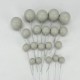 Tortendeko Kugeln | Mini Bälle Tortendeko Ballon | Kuchen Ball Topper | Deko Schaum Ball | Bälle Cake Topper 20 stück Grau - KN272 - Mytortenland