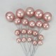 Tortendeko Kugeln | Mini Bälle Tortendeko Ballon | Kuchen Ball Topper | Deko Schaum Ball | Bälle Cake Topper 20 stück Metallic Rosa - KN272 - Mytortenland