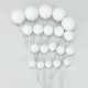 Tortendeko Kugeln | Mini Bälle Tortendeko Ballon | Kuchen Ball Topper | Deko Schaum Ball | Bälle Cake Topper 20 stück Weiss - KN272 - Mytortenland