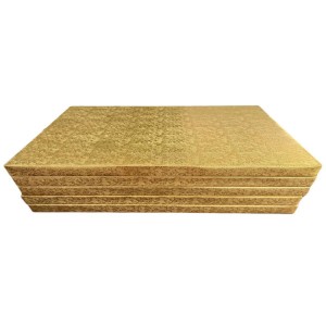 3 cm Cake Board | Tortenunterlage Rund | Cake Drum | Tortenplatte für Torten Gold 35x45 cm