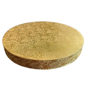 3 cm Cake Board | Tortenunterlage Rund | Cake Drum | Tortenplatte für Torten Gold 32 cm