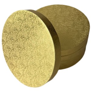 3 cm Cake Board | Tortenunterlage Rund | Cake Drum | Tortenplatte für Torten Gold 24 cm
