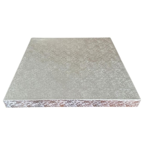 3cm Cake Board | Cake Drum  | Yaş Pastalı Altlığı | Pasta Tabanı  | Yaş pasta Altlıkları Gümüş 35x35 cm - KN224 - Mytortenland