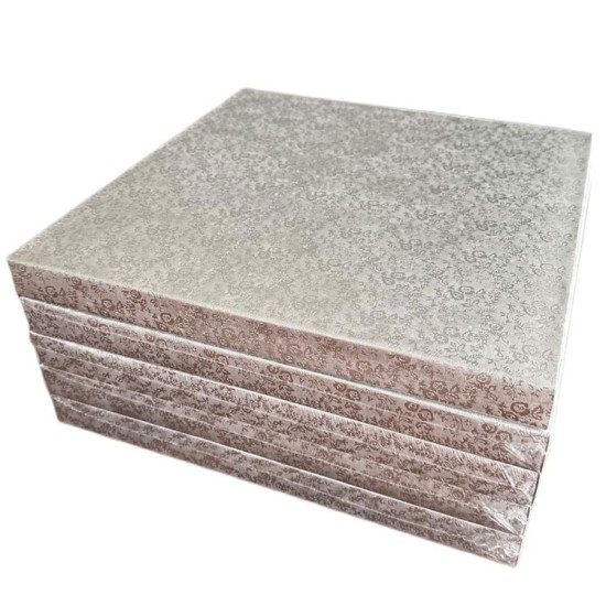 3cm Cake Board | Cake Drum  | Yaş Pastalı Altlığı | Pasta Tabanı  | Yaş pasta Altlıkları Gümüş 35x35 cm - KN224 - Mytortenland