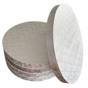 3 cm Cake Board | Tortenunterlage Rund | Cake Drum | Tortenplatte für Torten Silber 24 cm