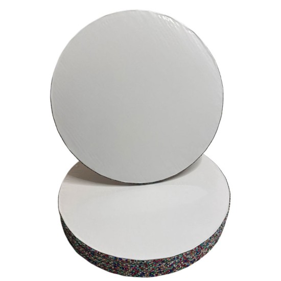 Pasta Altlığı / Cake Board – Mermer Desenli Beyaz Altın Detaylı 30 cm - kn303-1ad - Mytortenland