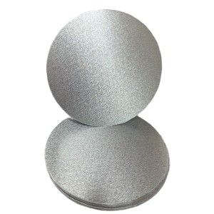 3mm Hochwertiges Tortenplatte mit Silberner Beschichtung / Paper Cake Board 34 cm 5 Stück