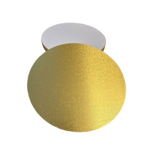 3mm Kalınlığında Altın Kaplama Lüks Ahşap Cake Baord / Woeden Board 26 cm