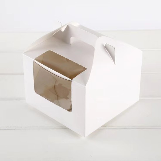 Cupcake Box mit Sichtfenster / Muffin Box / Cup Cake Box 4  lü - CBH4 - Mytortenland