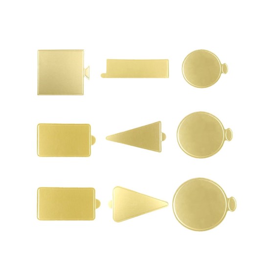 Yuvarlak Adet Pasta / Bambu Altlığı Altın Renkte 100 adet - RMB80 - Mytortenland