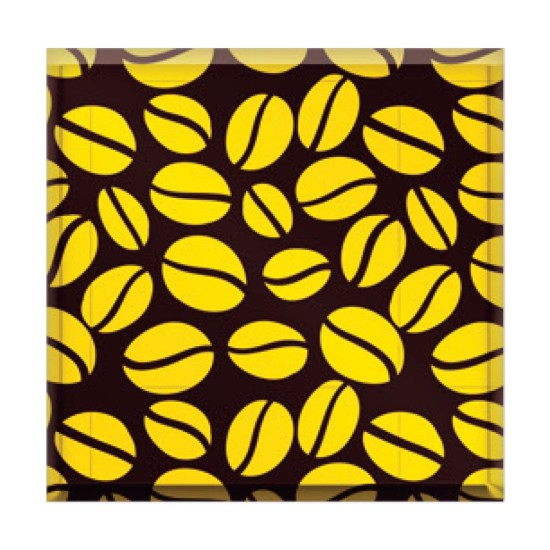 Schokoladenaufleger Quadratisch mit Kaffee Bohnen 288 Stück - ks-0040 - Vitray