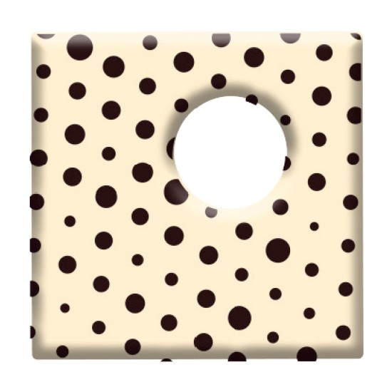 Schokoladenaufleger Quadratisch mit Loch gepunktet 288 Stück - dk-008 - Vitray