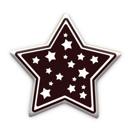 Schokoladenaufleger Stern 45x45 mm 288 Stück - Bt-004 - Vitray