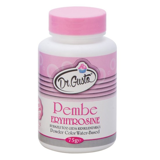 Dr Gusto Lebensmittel Pulverfarbe Wasserlöslich Rosa 75g - DR0020 - Dr Gusto