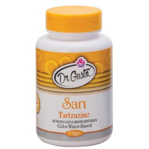 Dr Gusto Lebensmittel Pulverfarbe Wasserlöslich Gelb 75g
