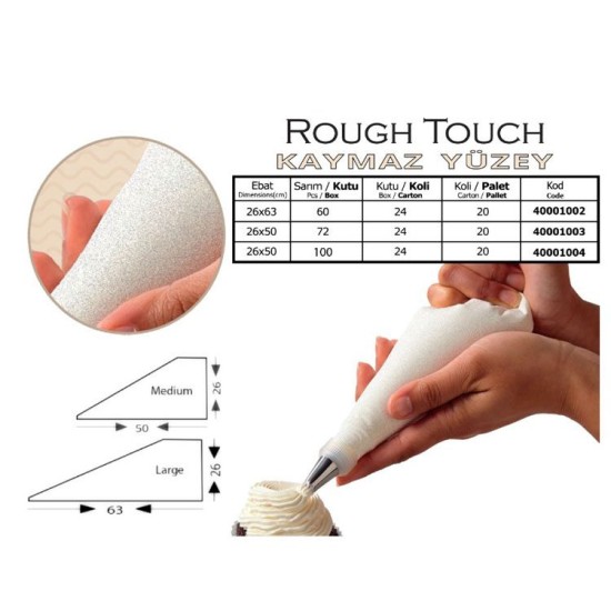 Professionelle Einwegspritzbeutel 63cm, Rutschfest 72 stk. - BT500 - Thermohauser