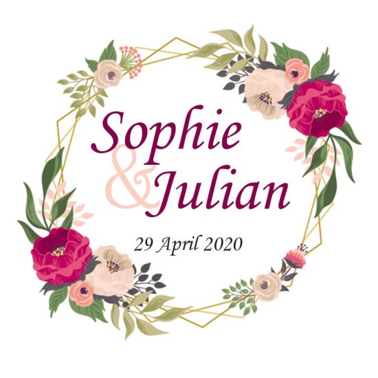 Thema Blumen Viereck ( Madlen & Box ) Selbst Sticker - Etiketten - D003 - Mytortenland