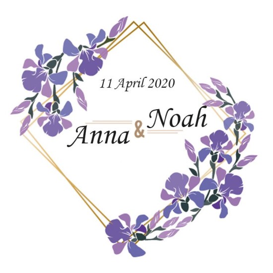 Thema Blumen Viereck ( Madlen & Box ) Selbst Sticker - Etiketten - D005 - Mytortenland