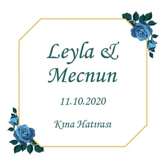 Thema Blumen Viereck ( Madlen & Box ) Selbst Sticker - Etiketten - D009 - Mytortenland