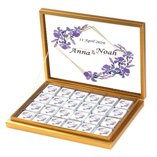 Thema Blumen Viereck ( Madlen & Box ) Selbst Sticker - Etiketten - D005 - Mytortenland