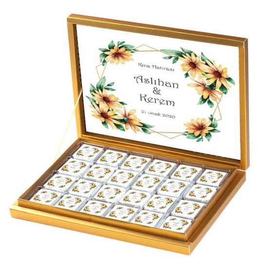 Thema Blumen Viereck ( Madlen & Box ) Selbst Sticker - Etiketten - D006 - Mytortenland