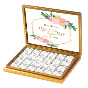 Thema Blumen Viereck ( Madlen & Box ) Selbst Sticker - Etiketten 