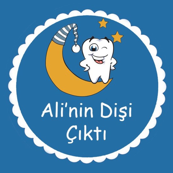 Erste Zahn Party ( Madlen & Box ) Selbst Sticker - Etiketten - DS001 - Mytortenland