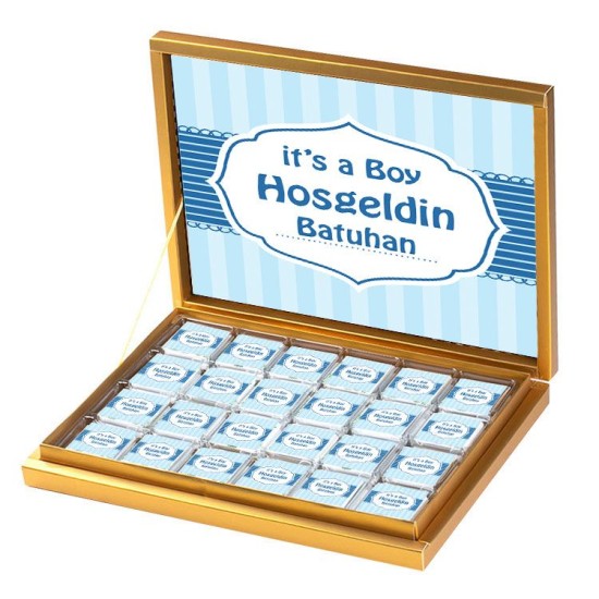 Baby Shower Kare Kendin Tasarla Sticker Etiket - B009 - Mytortenland