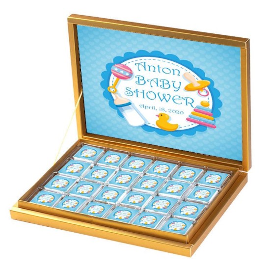 Baby Shower Kare Kendin Tasarla Sticker Etiket - B001 - Mytortenland