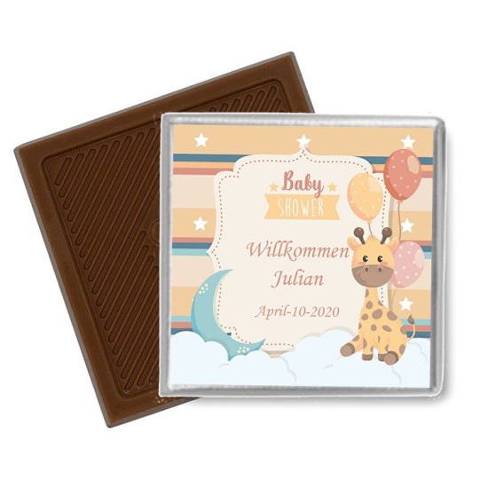 Baby Shower Kare Kendin Tasarla Sticker Etiket - B004 - Mytortenland