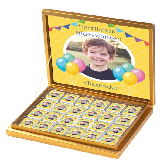 Geburtstage Viereck ( Madlen & Box ) Selbst Sticker - Etiketten - DG002 - Mytortenland