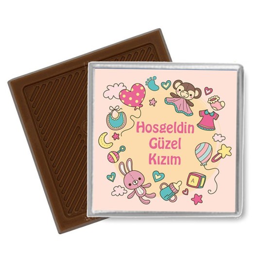 Baby Shower Viereck ( Madlen & Box ) Selbst Sticker - Etiketten - B008 - Mytortenland