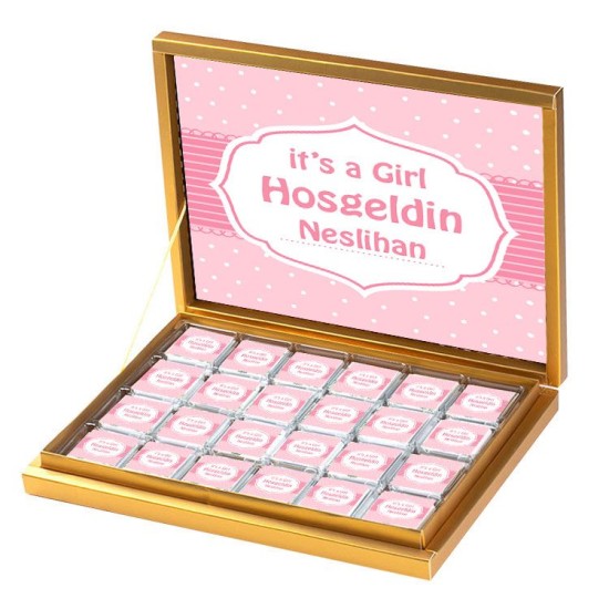 Baby Shower Kare Kendin Tasarla Sticker Etiket - B010 - Mytortenland