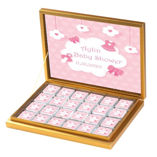 Baby Shower Kare Kendin Tasarla Sticker Etiket - B003 - Mytortenland