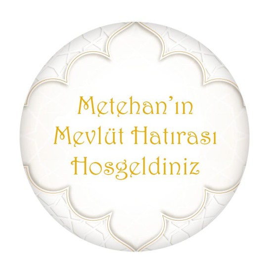 Mevlüt & Beschneidung Runde Etiketten selbst gestalten und Drucken lassen - KVN011 - Mytortenland