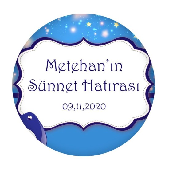 Mevlüt & Beschneidung Runde Etiketten selbst gestalten und Drucken lassen - KVN015 - Mytortenland