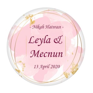 Çiçek Temalı Yuvarlak Etiketinizi Kendiniz Tasarlayın