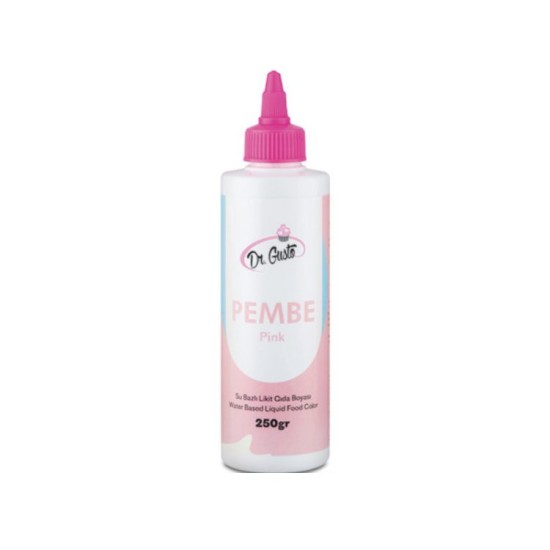 Dr Gusto Likit Flüssige Lebensmittelfarbe 250 ml Rosa - DG-2990 - Dr Gusto