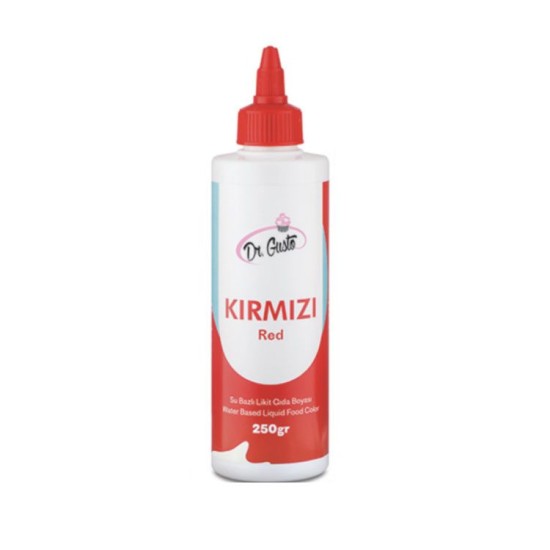 Dr Gusto Likit Flüssige Lebensmittelfarbe 250 ml Rot - DG-2907 - Dr Gusto