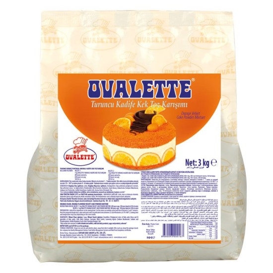 Turunc Kadife Kek Toz Karisimi 3 Kg - 027-311 - Katsan Gıda