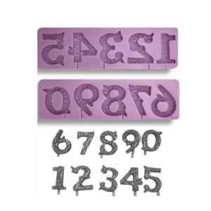 Desenli Rakamlar Silikon Kalip