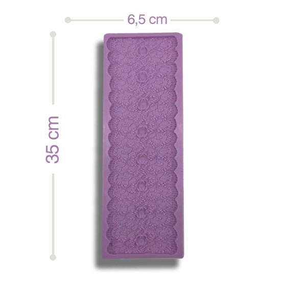 Ince Yan Dantel Silikon Kalip - 00226 - Dr Paste