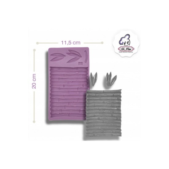 Bambus mit Blätter Große Silikon Form - 00088 - Dr Paste