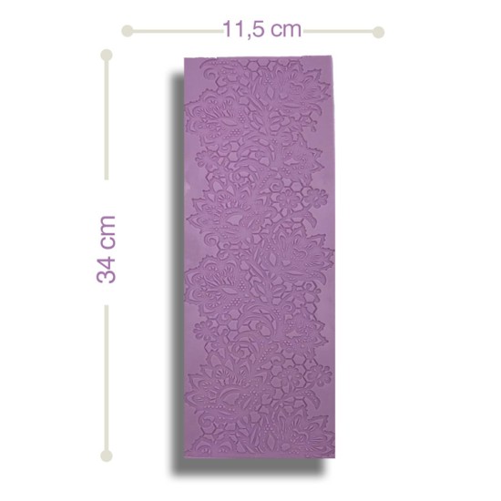 Cicekli Dantel Silikon Kalip - 00181 - Dr Paste