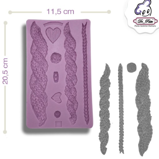 Geflochtenes Haar Silikon Form - 00089 - Dr Paste