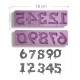 Gemusterte Zahlen Silikon Form - 00168 - Dr Paste
