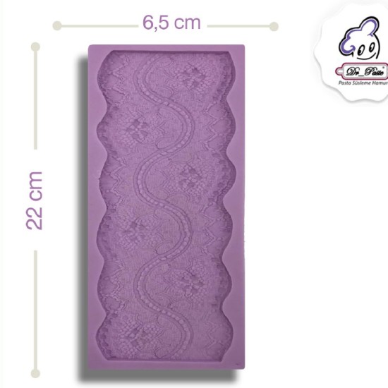 Dalgali Yan Dekor Silikon Kalip - 00224 - Dr Paste